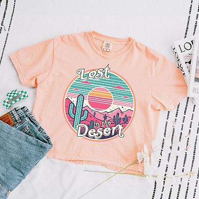 Lost In The Desert Relaxed Fit Cropped Tee