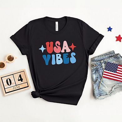 Usa Vibes Bubble Short Sleeve Graphic Tee