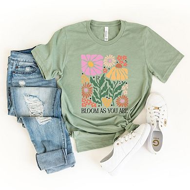 Boho Bloom As You Are Short Sleeve Graphic Tee