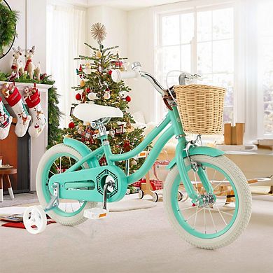 Kids Bike With Training Wheels And Adjustable Handlebar Seat