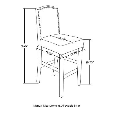 Glitzhome Bar Stools Set Of 2 With High-back