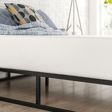 King Size Modern 10-inch Low Profile Metal Platform Bed Frame With Wood Slats