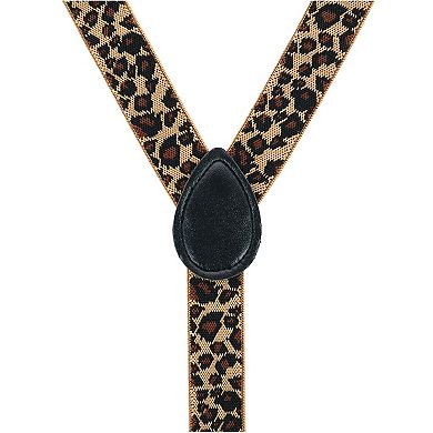 Women's Leopard Print Clip-end Suspenders