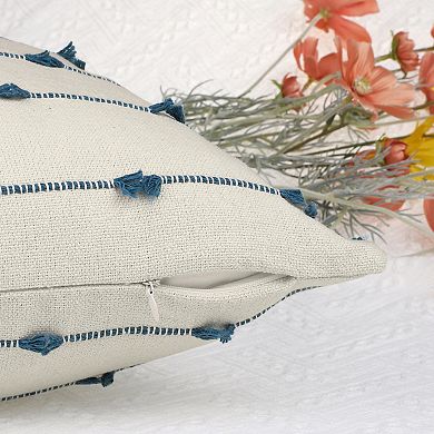 2 Pcs Cushion Farmhouse Decorative Throw Pillow Covers Neutral Pillowcases Home Decor 18" X 18"
