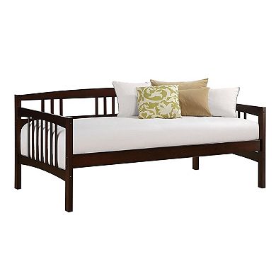 Twin Size Day Bed In Espresso Wood Finish - Trundle Not Included