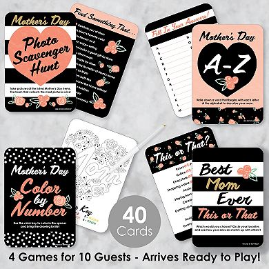 Big Dot Of Happiness Best Mom Ever 4 Mother's Day Party Games 10 Cards Each Gamerific Bundle