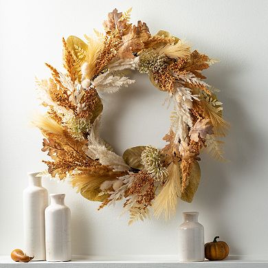 Sullivan's Mixed Foliage & Pampas Artificial Wreath