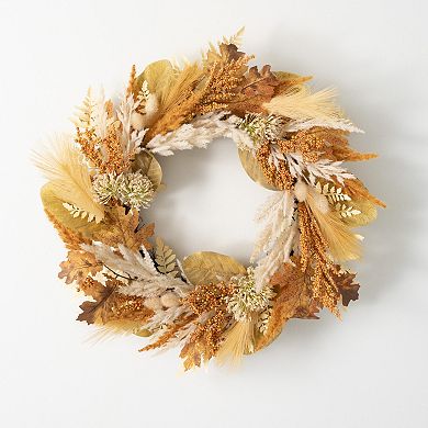 Sullivan's Mixed Foliage & Pampas Artificial Wreath