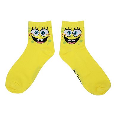 Women's Spongebob Quarter Crew Socks 2-Pack