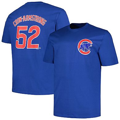 Men's Profile Pete Crow-Armstrong Royal Chicago Cubs Name & Number T-Shirt