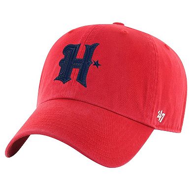 Men's '47  Red Houston Texans Secondary Clean Up Adjustable Hat