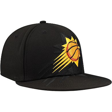 Men's New Era Black Phoenix Suns Blackout Shadow Logo 59FIFTY Fitted Hat