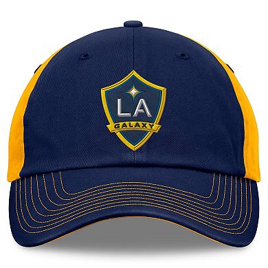 Men's Fanatics Navy/Gold LA Galaxy Iconic Blocked Fundamental Adjustable Hat