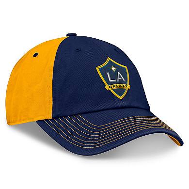 Men's Fanatics Navy/Gold LA Galaxy Iconic Blocked Fundamental Adjustable Hat