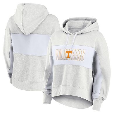 Women's Fanatics Oatmeal Tennessee Volunteers Up For It Pullover Hoodie