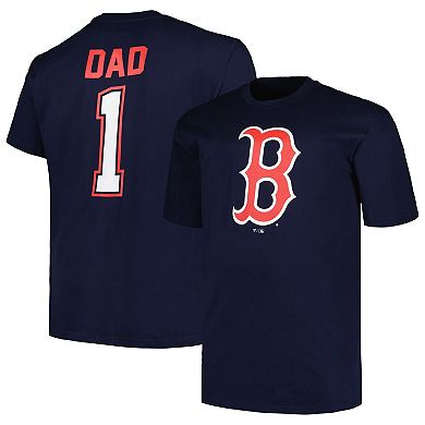 Men's Profile Navy Boston Red Sox Big & Tall #1 Dad T-Shirt