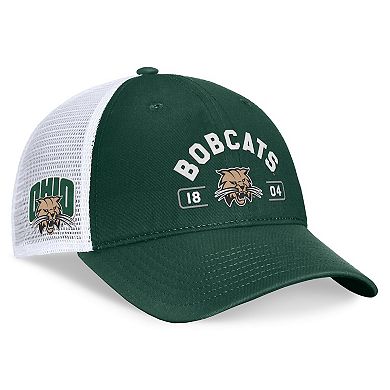 Men's Top of the World Green/White Ohio Bobcats Free Kick Trucker Adjustable Hat