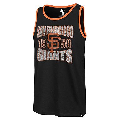 Men's '47 Black San Francisco Giants Upload Franklin Tank Top