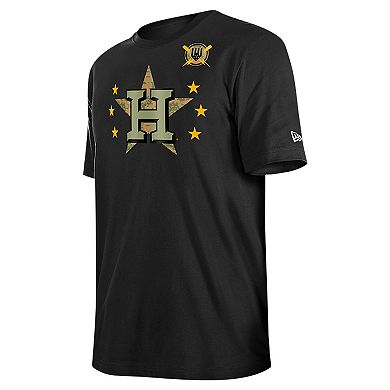Men's New Era Black Houston Astros 2024 Armed Forces Day T-Shirt