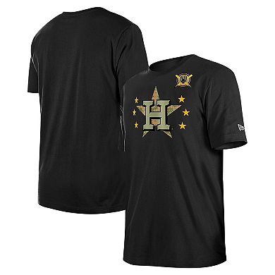Men's New Era Black Houston Astros 2024 Armed Forces Day T-Shirt