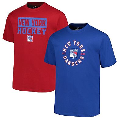 Men's Fanatics New York Rangers Big & Tall 2-Pack T-Shirt Set