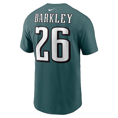 Men's Nike Saquon Barkley Midnight Green Philadelphia Eagles Player Name & Number T-Shirt