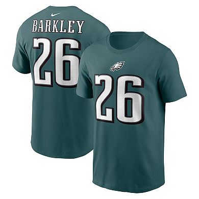 Men's Nike Saquon Barkley Midnight Green Philadelphia Eagles Player Name & Number T-Shirt