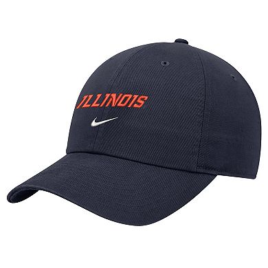 Men's Nike Navy Illinois Fighting Illini 2024 Sideline Club Adjustable Hat