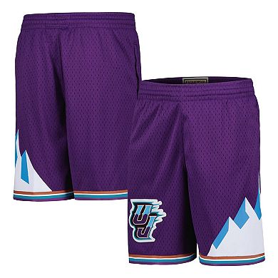 Youth Mitchell & Ness Purple Utah Jazz Hardwood Classics Swingman Shorts