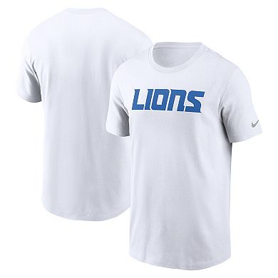 Men's Nike White Detroit Lions Primetime Wordmark Essential T-Shirt