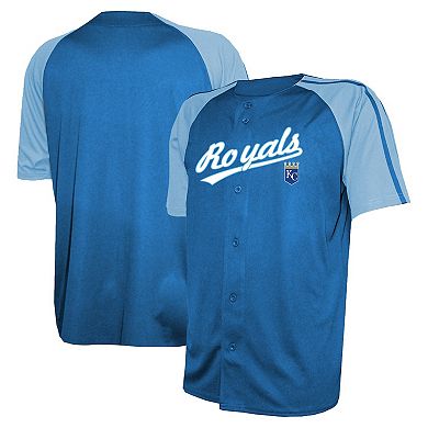 Men's Stitches Royal Kansas City Royals Team Raglan Jersey
