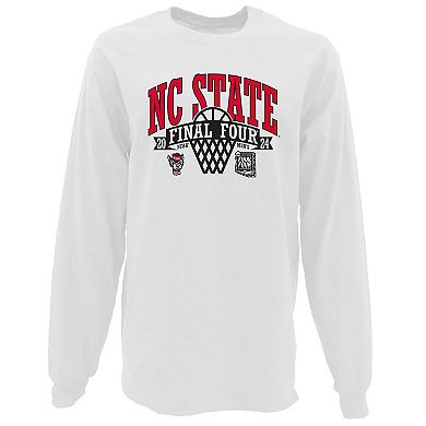 Women's Blue 84 White NC State Wolfpack 2024 NCAA Men's Basketball Tournament March Madness Final Four Oversized Long Sleeve T-Shirt