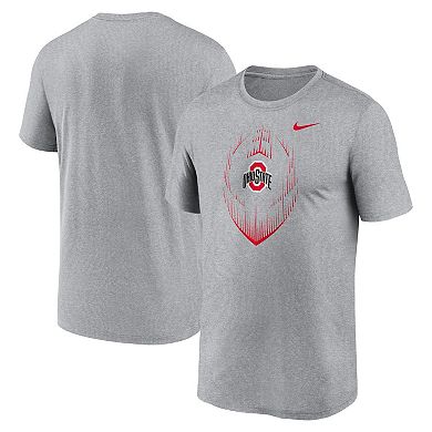 Men's Nike Heather Gray Ohio State Buckeyes Primetime Legend Icon Performance T-Shirt