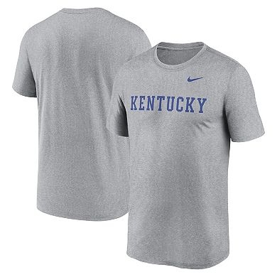 Men's Nike Heather Gray Kentucky Wildcats Primetime Legend Wordmark T-Shirt