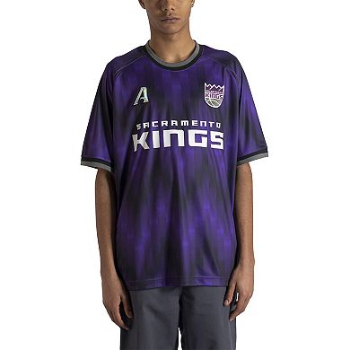 Men's Authmade x NBA Purple Sacramento Kings Soccer Kit Fashion Jersey