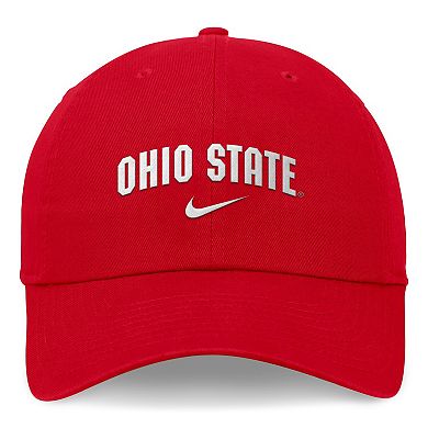 Unisex Nike Scarlet Ohio State Buckeyes 2024 Sideline Club Adjustable Hat