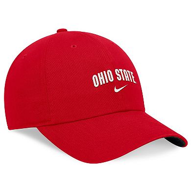 Unisex Nike Scarlet Ohio State Buckeyes 2024 Sideline Club Adjustable Hat