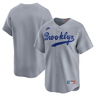 Men's Nike Gray Brooklyn Dodgers Cooperstown Collection Limited Jersey