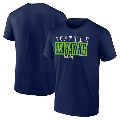 Men's Fanatics College Navy Seattle Seahawks Head to Beat T-Shirt