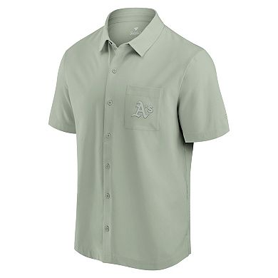 Men's Fanatics Signature Green Oakland Athletics Front Office Button-Up Shirt