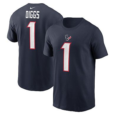 Men's Nike Stefon Diggs Navy Houston Texans Player Name & Number T-Shirt
