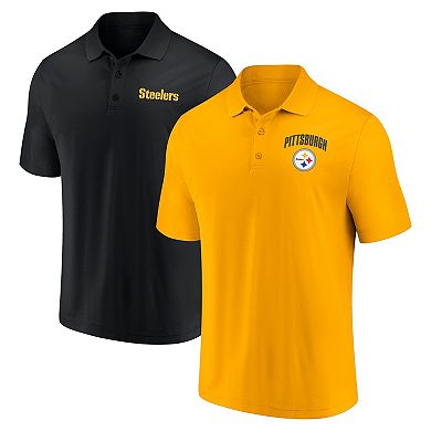 Men's Fanatics Pittsburgh Steelers Lockup Two-Pack Polo Set