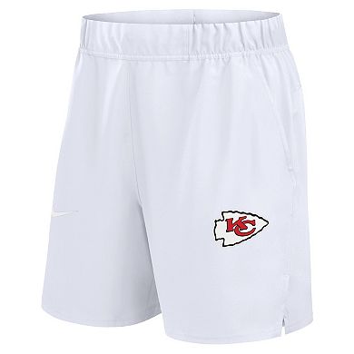 Men's Nike White Kansas City Chiefs Blitz Victory Performance Shorts