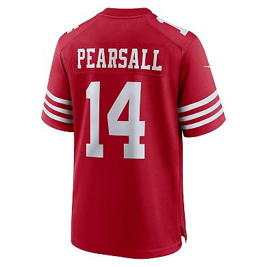 Men's Nike Ricky Pearsall Scarlet San Francisco 49ers 2024 NFL Draft First Round Pick Player Game Jersey
