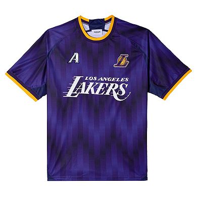 Men's Authmade x NBA Purple Los Angeles Lakers Soccer Kit Fashion Jersey