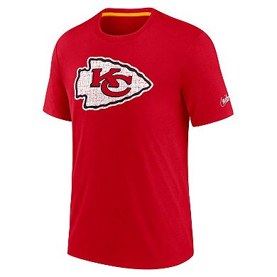 Men's Nike Red Kansas City Chiefs Playback Logo Tri-Blend T-Shirt