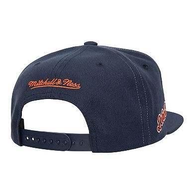 Men's Mitchell & Ness Navy Detroit Tigers Full Frontal Snapback Hat