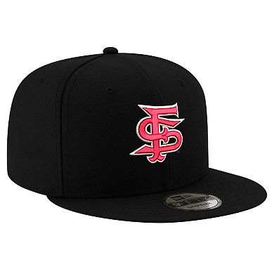 Men's New Era Black Fresno State Bulldogs Team 9FIFTY Snapback Hat