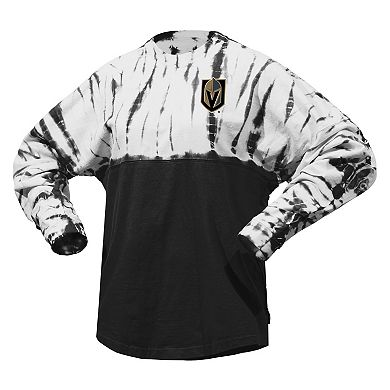 Unisex Spirit Jersey Black Vegas Golden Knights Crystal Half Dye Long Sleeve T-Shirt