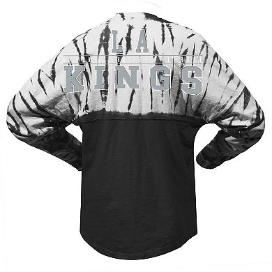 Unisex Spirit Jersey Black Los Angeles Kings Crystal Half Dye Long Sleeve T-Shirt
